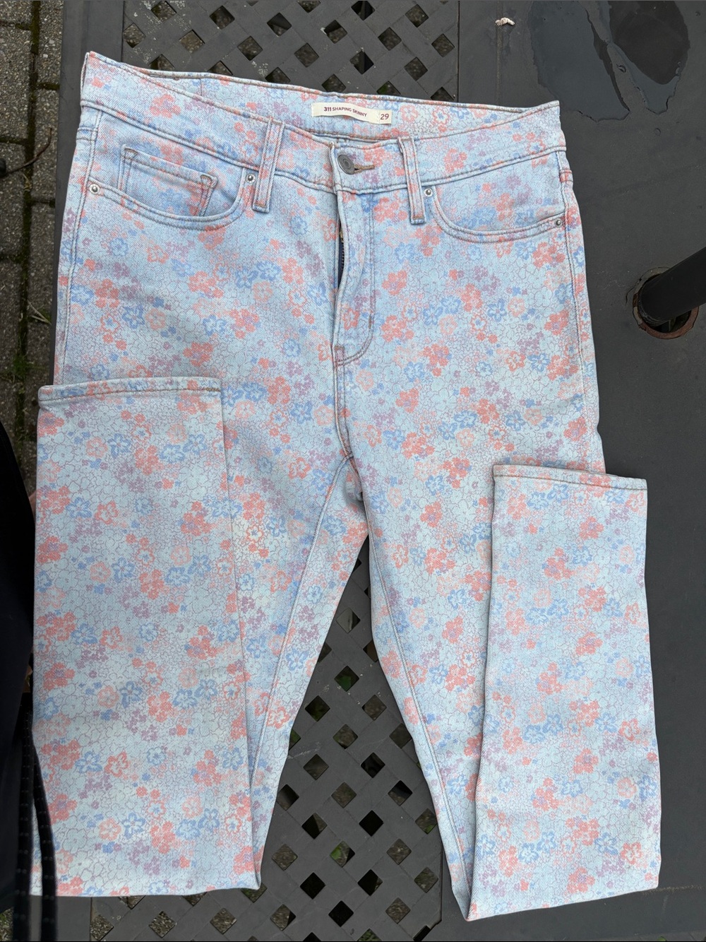Levi's Women's Pastel Floral Straight Leg Jeans